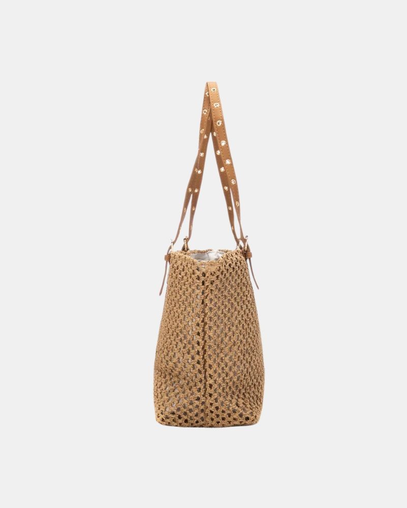 Bolsas Shopper Ráfia Mulher XTI Castanho 184610