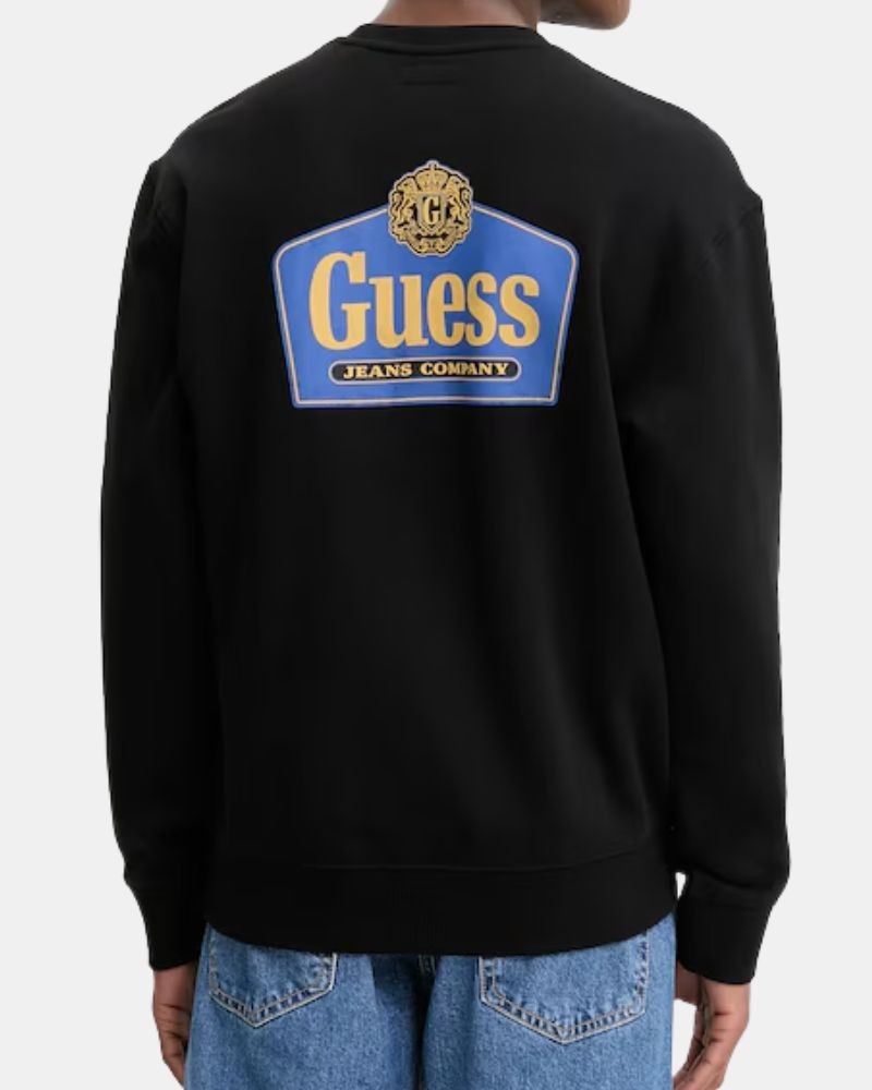Camisolas de manga comprida sem capuz Homem GUESS Preto M6RQ21 KCPR1