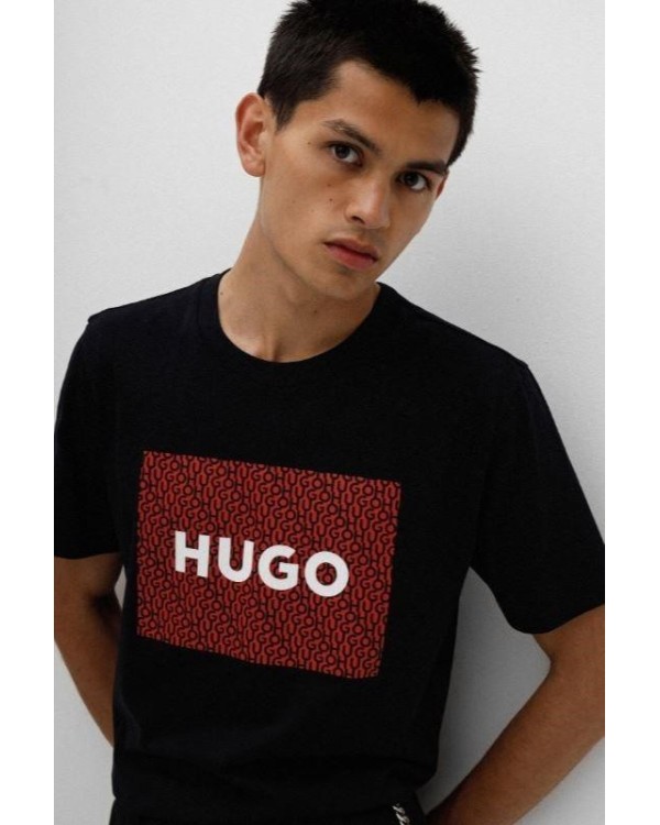 HUGO 50471672  DULIVEU223 Camisetas Manga corta Hombre Negro