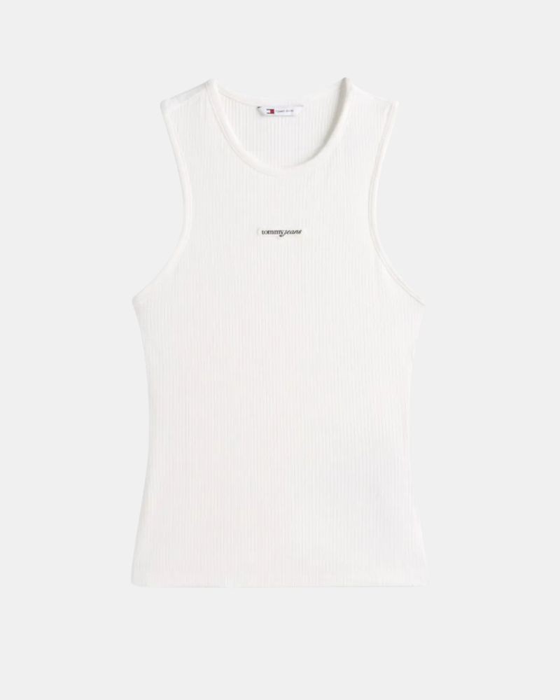 Camisetas Top Mujer TOMMY HILFIGER Blanco DW0DW22282YBL