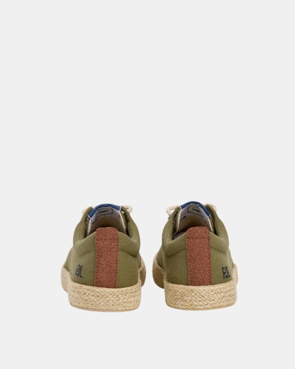 Ténis baixos de ráfia infantil PEPE JEANS Verde PBS300005 BRADY BRAID