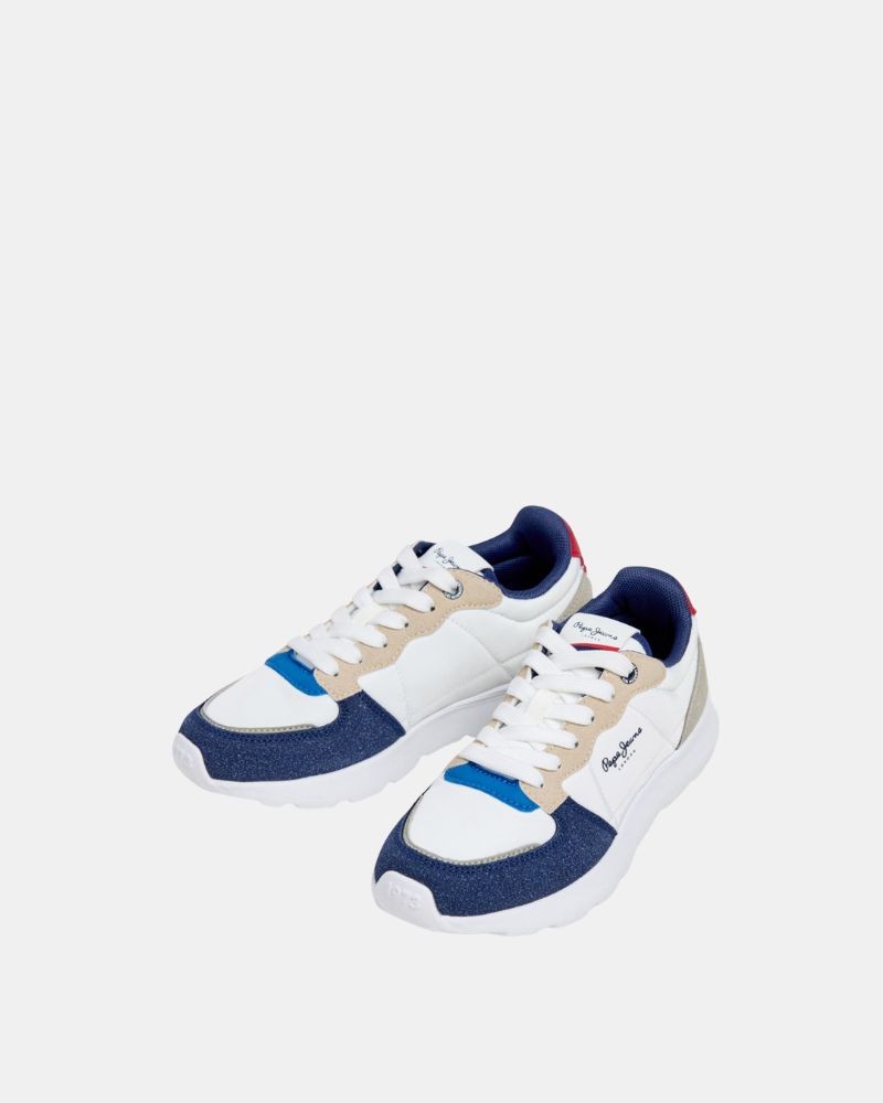 Sapatilhas Baixas Infantis PEPE JEANS Brancas PBS400009 TEAGAN BASS