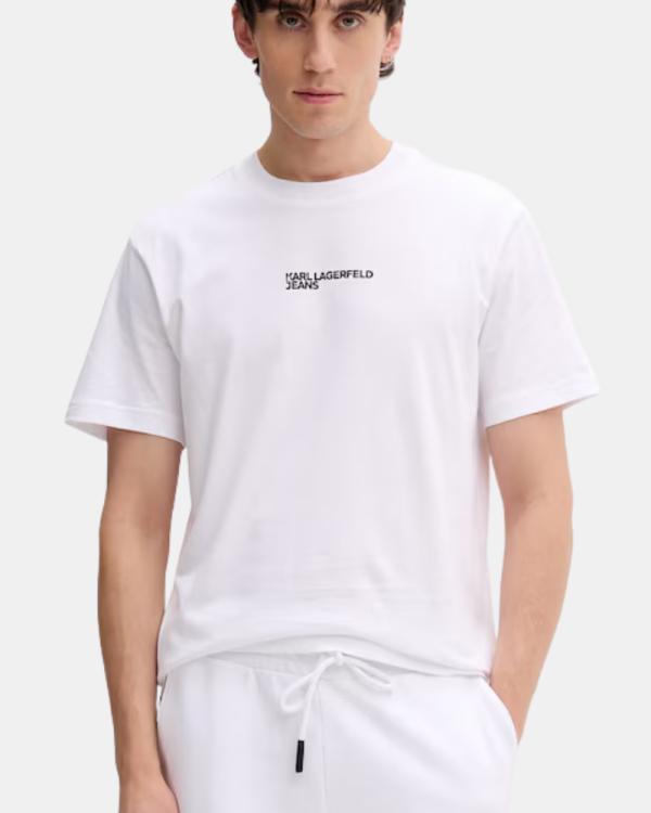 Camisetas de manga curta para homem Karl Lagerfeld Branco B2M17090