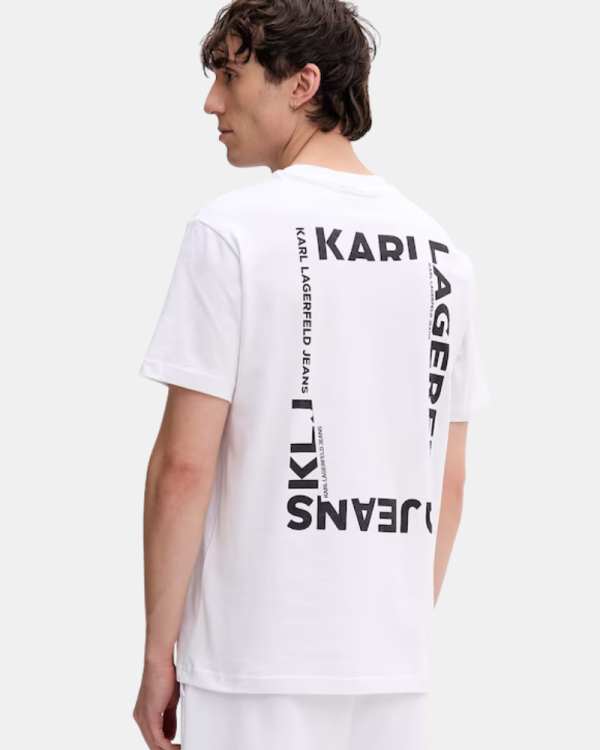 Camisetas de manga curta para homem Karl Lagerfeld Branco B2M17090