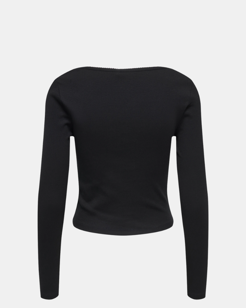 Camisetas de manga comprida para mulher ONLY Preto 15365756 BETTY LIFE