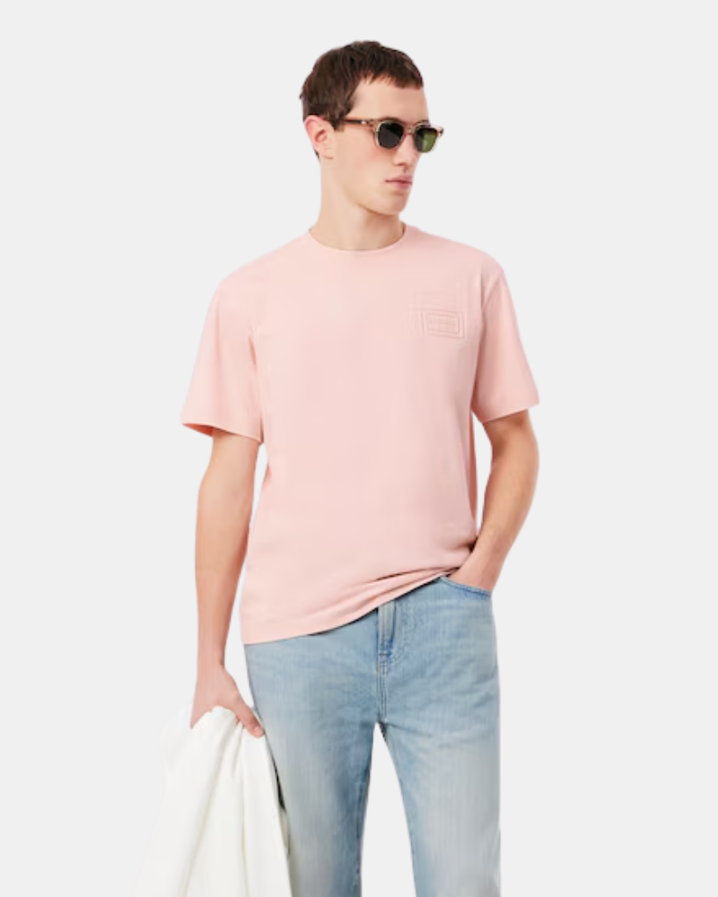 Camisetas de manga curta para homem LACOSTE Rosa TH0753