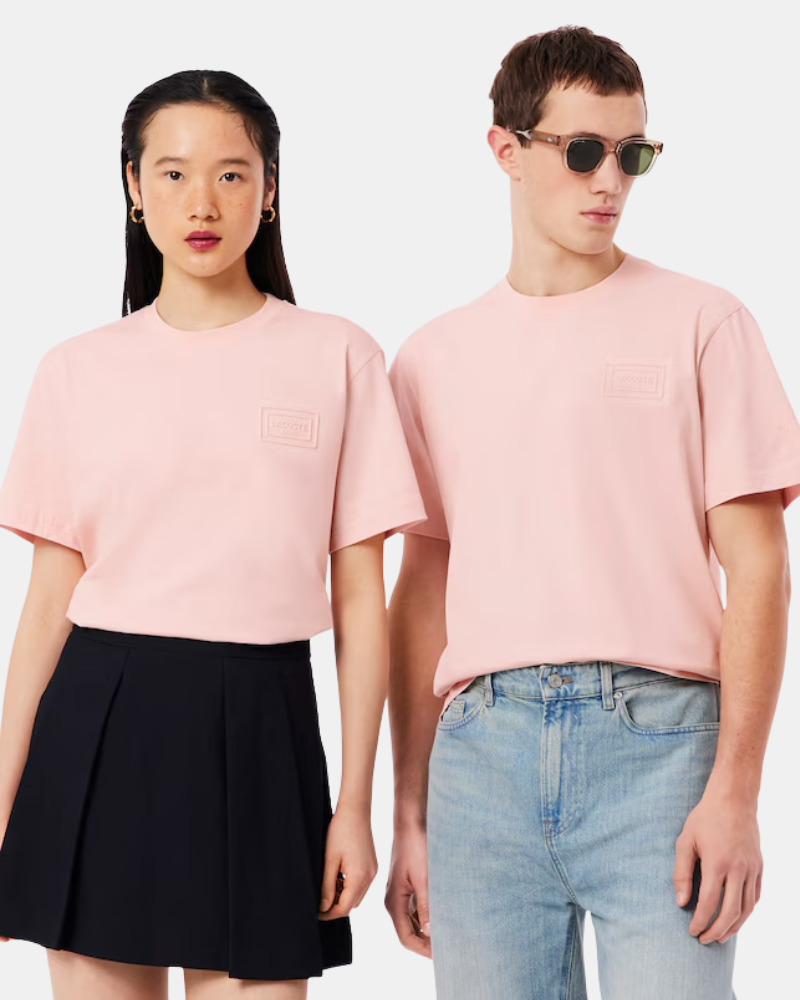 Camisetas de manga curta para homem LACOSTE Rosa TH0753