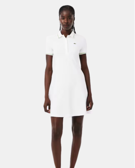 Vestidos  Manga corta Mujer LACOSTE Blanco EF5288