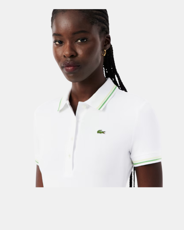 Vestidos Manga curta Mulher LACOSTE Branco EF5288