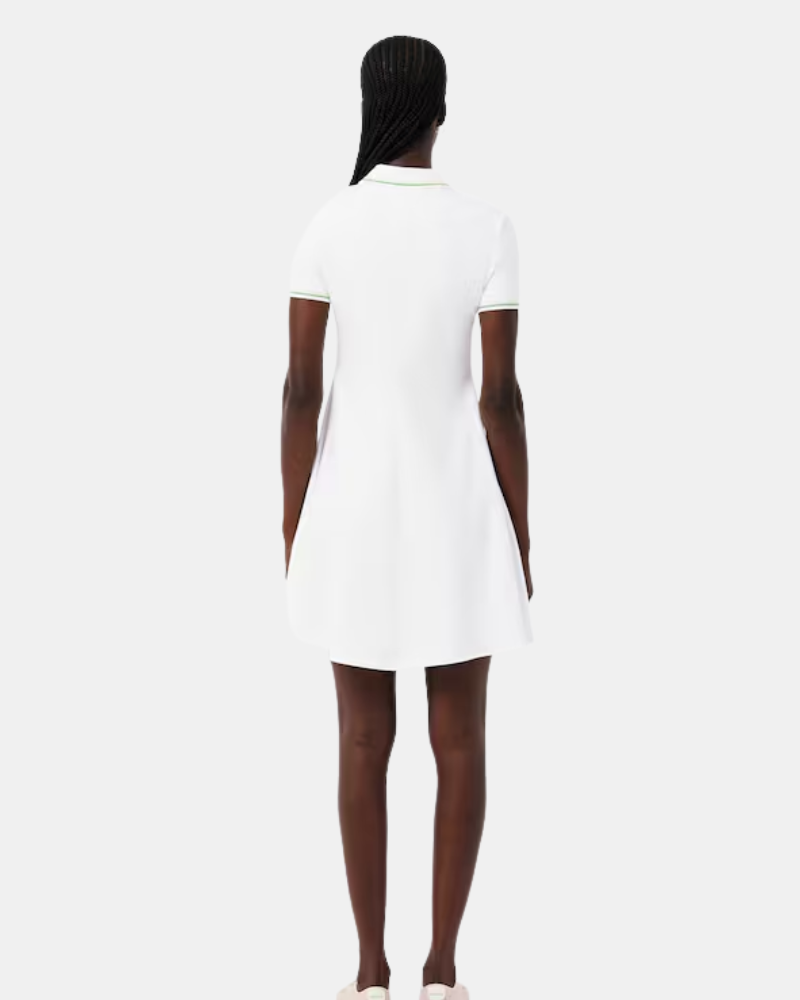 Vestidos Manga curta Mulher LACOSTE Branco EF5288