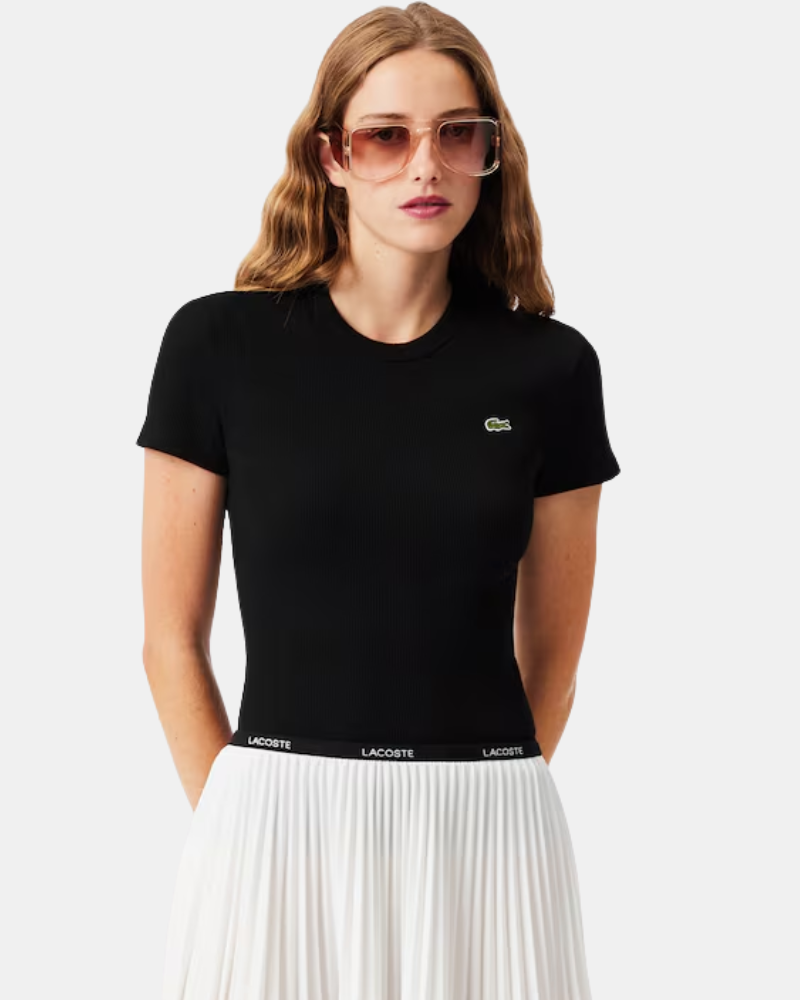 Ropa interior Manga corta Mujer LACOSTE Negro TF5538
