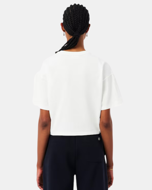 Camisetas de manga curta para mulher LACOSTE Branco TF7605