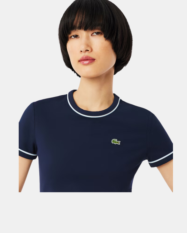 Camisetas de manga curta para mulher LACOSTE Azul TF5289