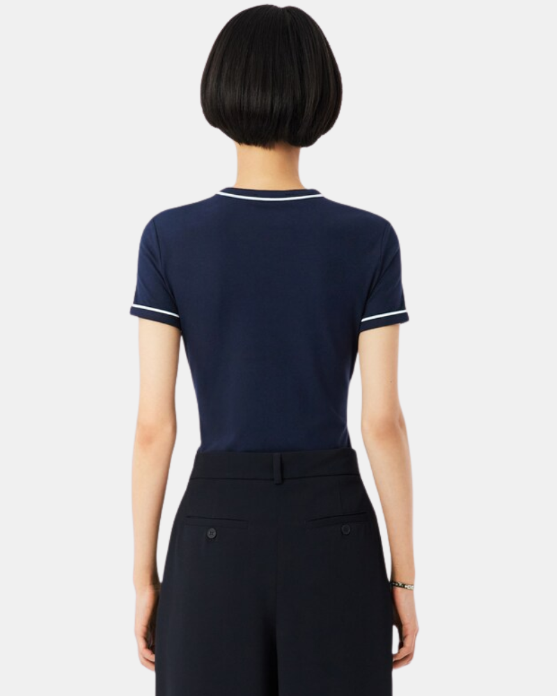 Camisetas de manga curta para mulher LACOSTE Azul TF5289
