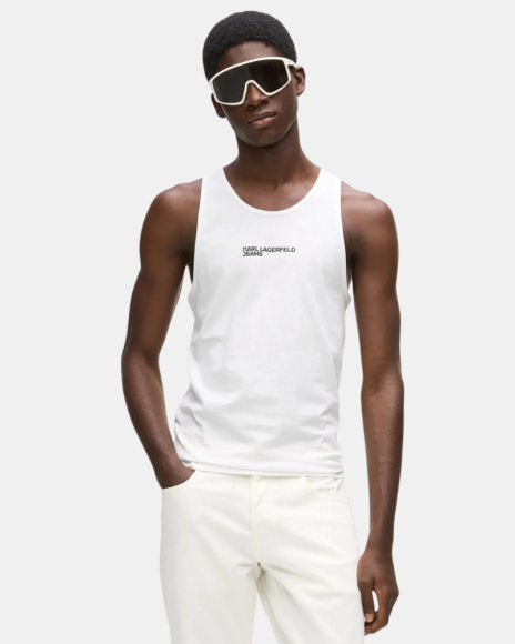 Camisetas Top Hombre Karl Lagerfeld Blanco B2M17055