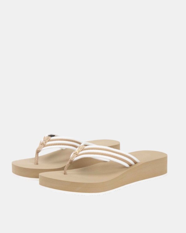 Sandalias Chancletas Mujer TOMMY HILFIGER Beige FW0FW09196RBC