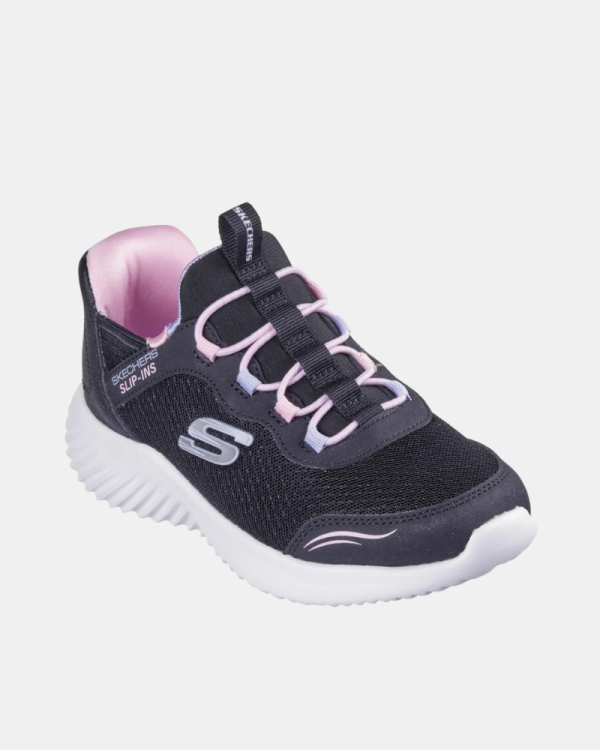 Sapatilhas Infantis SKECHERS Pretas 303585L SLIP INS BOUNDER Simples e Fofas