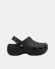 Sandalias Chancletas Mujer Crocs Negro 206750 CLASSIC PLATFORM CLOG U