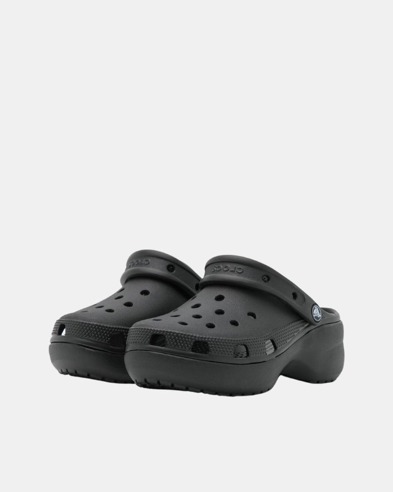 Sandalias Chancletas Mujer Crocs Negro 206750 CLASSIC PLATFORM CLOG U