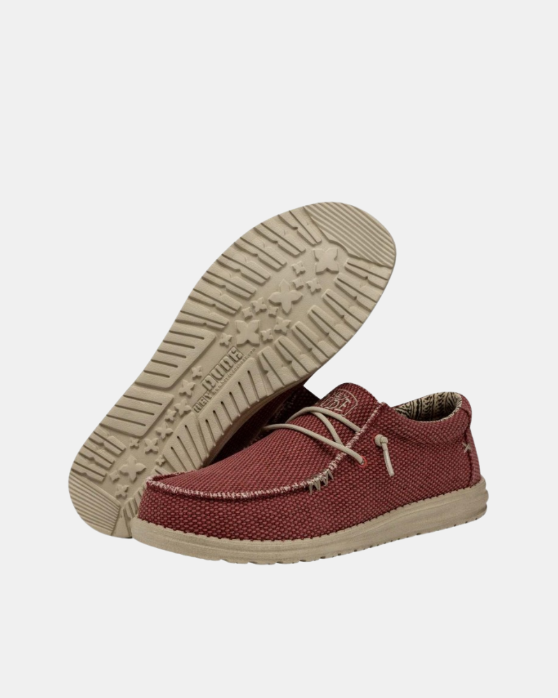 Sapatilhas Homem HEY DUDE Vermelho 40003 WALLY BRAIDED