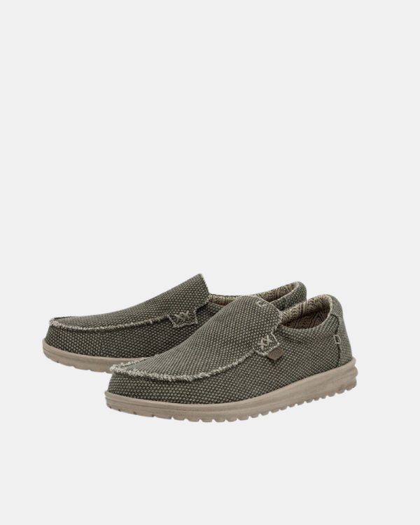 Zapatillas Slips Hombre HEY DUDE Verde 40124 MIKKA BRAIDED