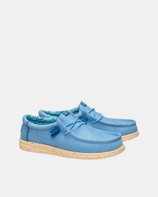 Sapatilhas Homem HEY DUDE Azul 40700 WALLY STRETCH CANVAS