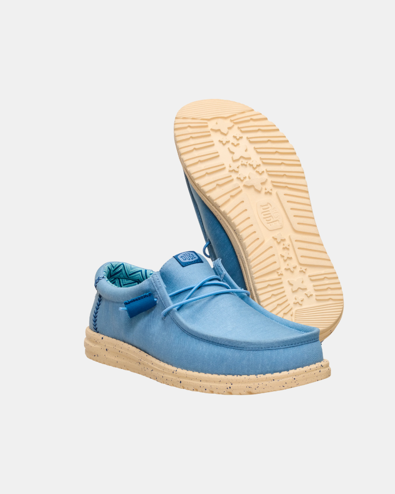 Sapatilhas Homem HEY DUDE Azul 40700 WALLY STRETCH CANVAS
