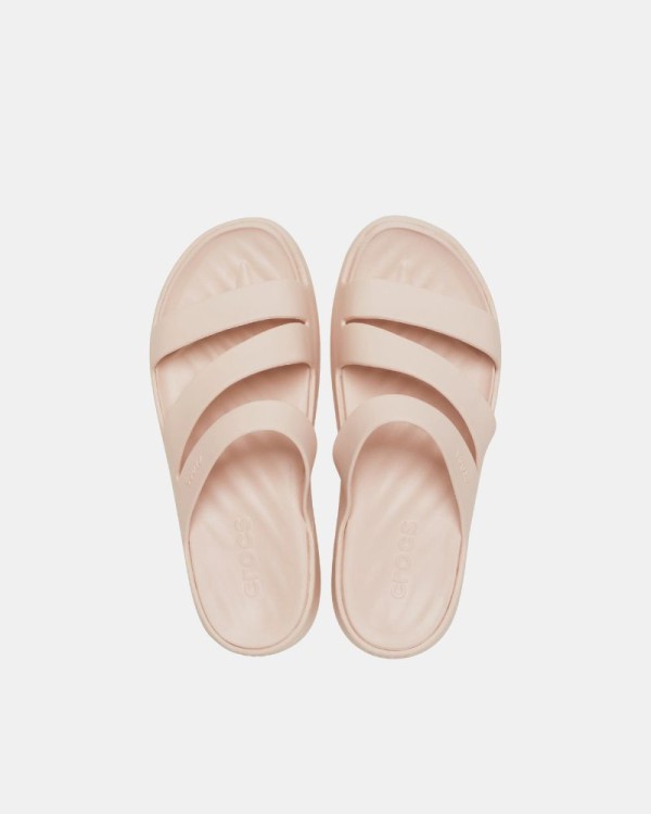 Sandálias Chinelos Mulher Crocs Nude 209587 GETAWAY STRAPPY W