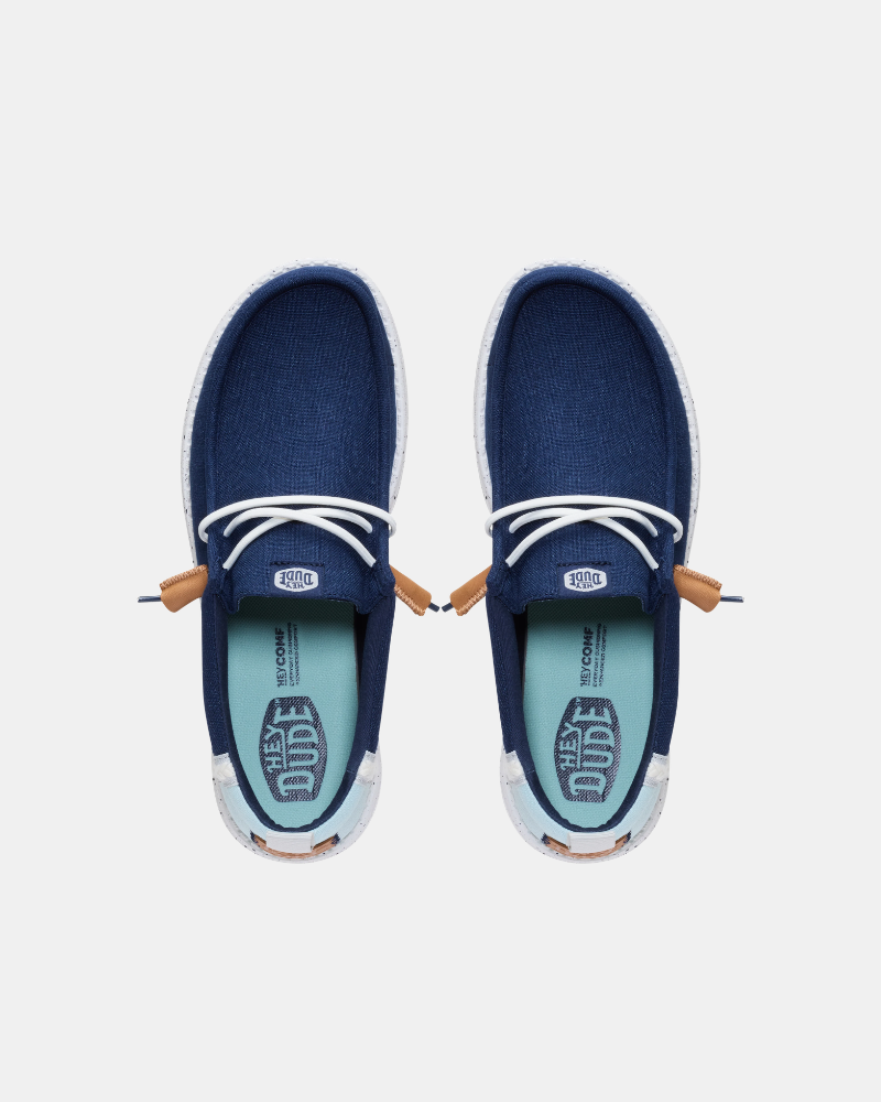 Sapatilhas Homem HEY DUDE Azul 43086 WALLY CRAFT LINEN