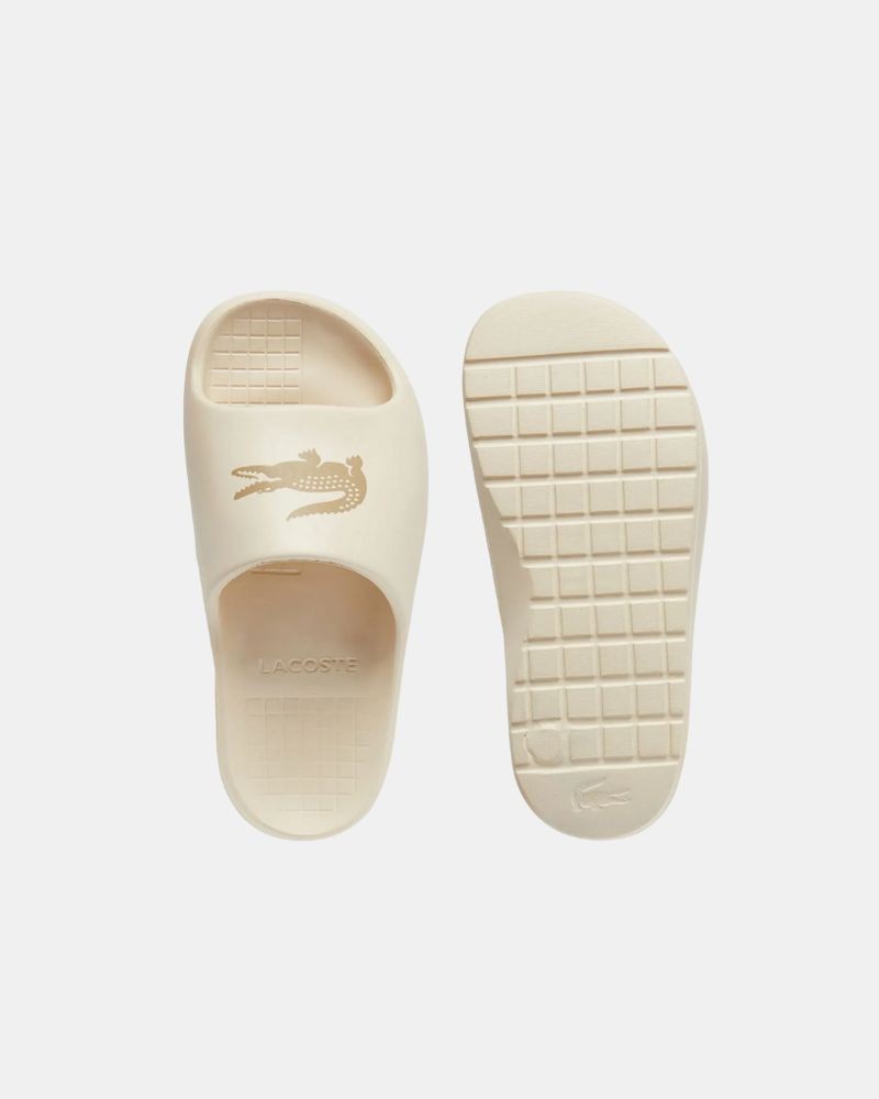 Sandalias Chancletas Mujer LACOSTE Beige 49CFA0025 SERVE SLIDE