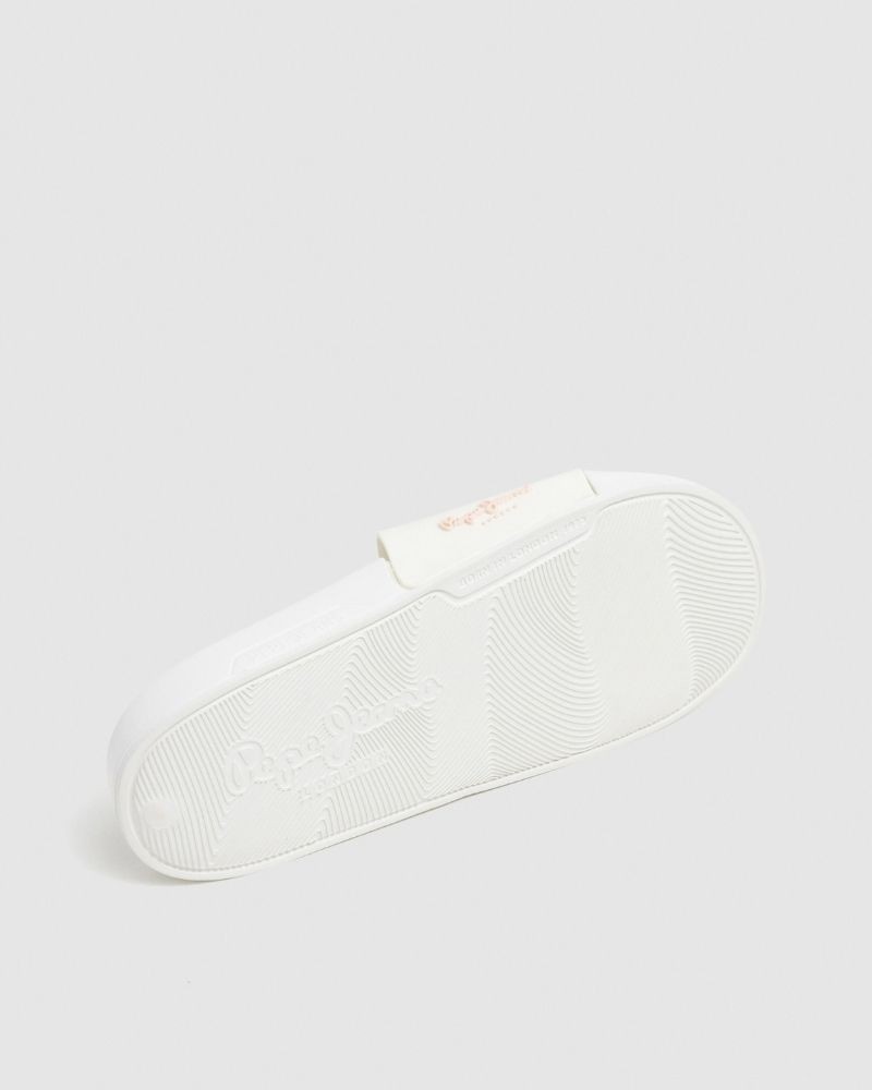 Sandálias Chinelos Mulher PEPE JEANS Branco PLS70159 SLIDER BRAND W