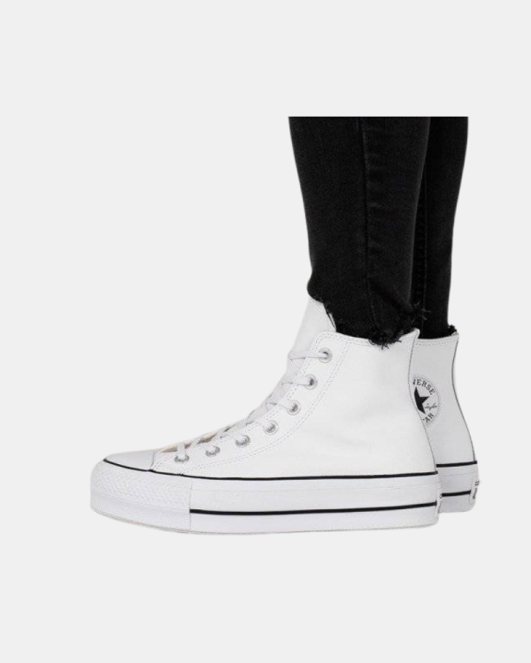 Ténis de cano alto para mulher CONVERSE Branco 561676C CHUCK TAYLOR ALL STAR COURO