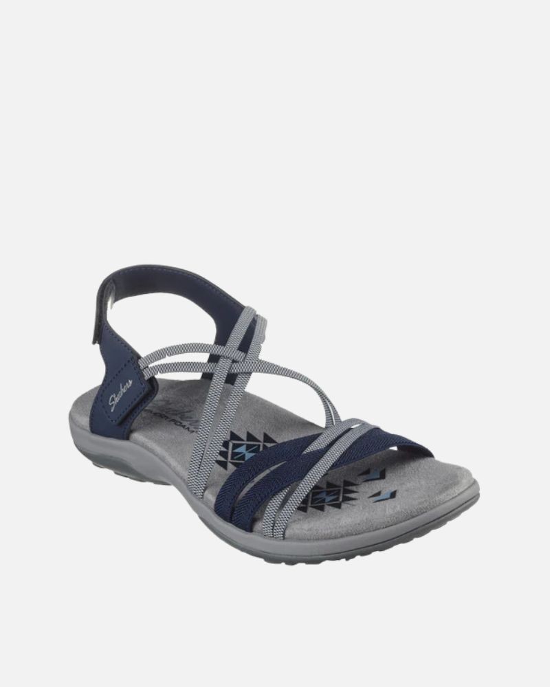 Sandalias Chancletas Mujer SKECHERS Azul 163112 REGGAE SLIM TAKES TWO
