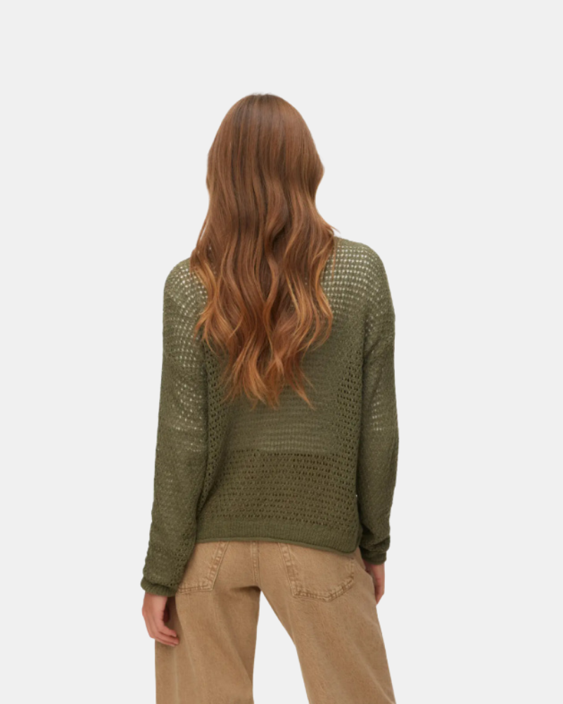Camisola de manga comprida Mulher VERO MODA Verde 10340125 CHARLENE