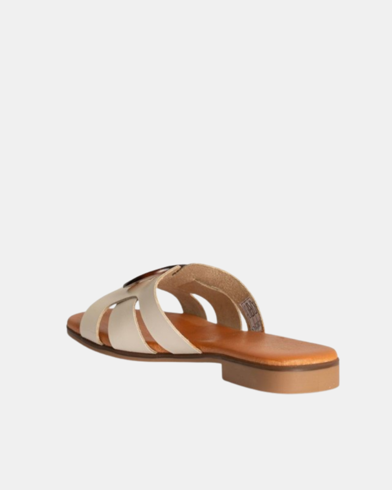 Sandalias Abiertas Mujer RKS Beige 3064