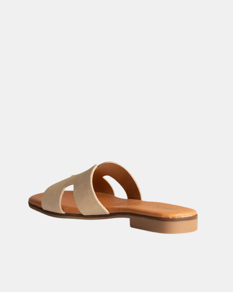 Sandalias Abiertas Mujer RKS Beige 3053