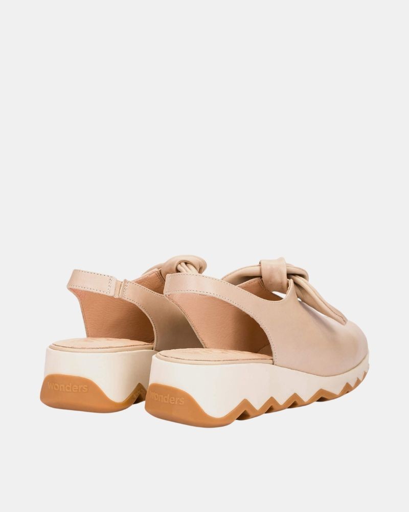 Sapatos abertos de mulher Wonders nude C 7602