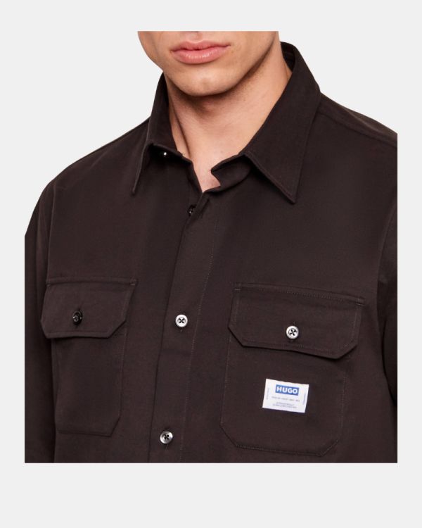 Camisas de manga curta Homem HUGO Castanho 50517871 EKYNO