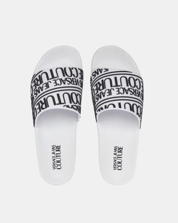 Sandalias Chancletas Hombre Versace Blanco 80YA3SQ1 71352