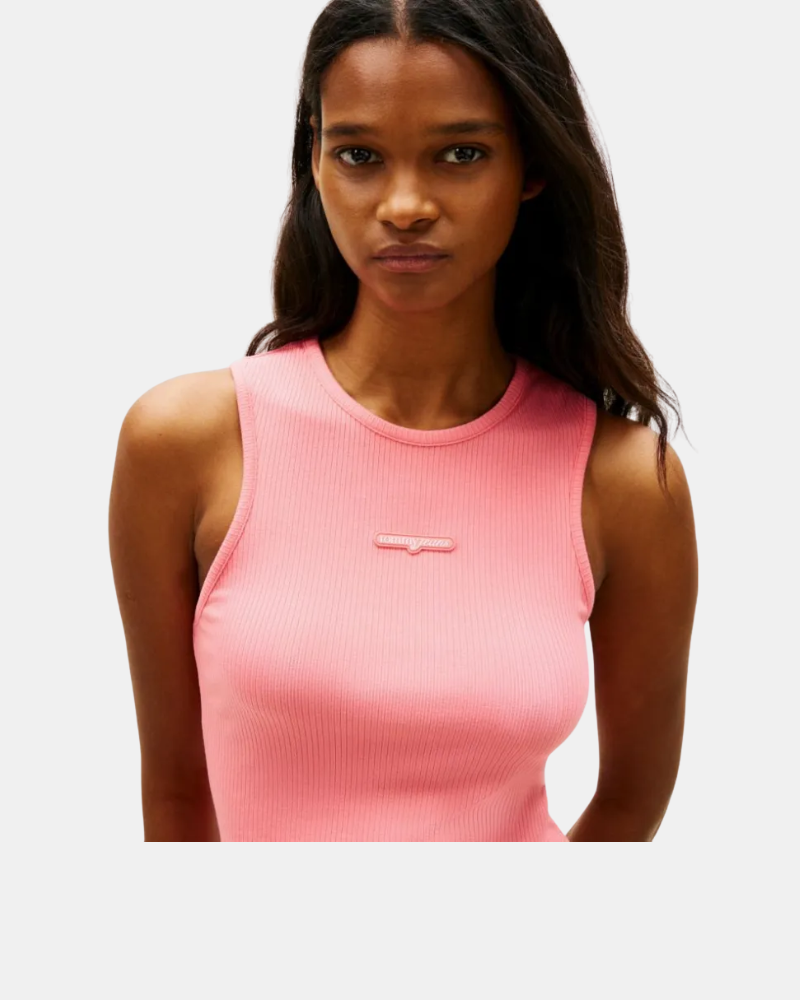 Camisetas Top Mujer TOMMY HILFIGER Rosa DW0DW22282TIE