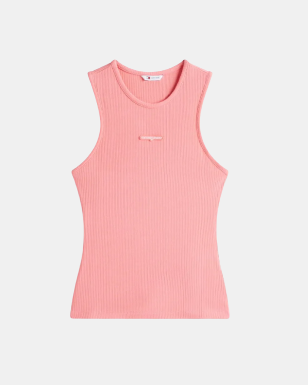 Camisetas Top Mujer TOMMY HILFIGER Rosa DW0DW22282TIE