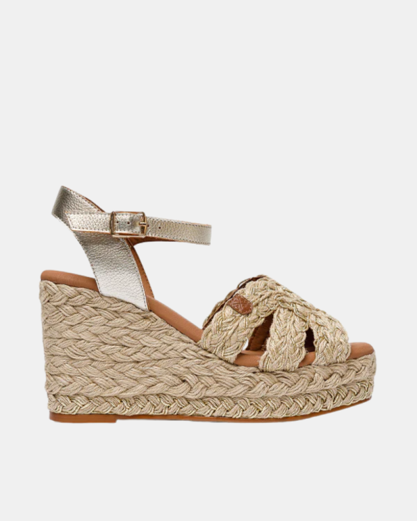 Sandalias Abiertas Alpargatas Mujer  Oro CA39102 071 AVALO YUTE