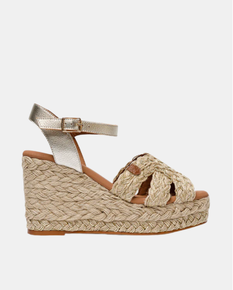 Sandalias Abiertas Alpargatas Mujer  Oro CA39102 071 AVALO YUTE