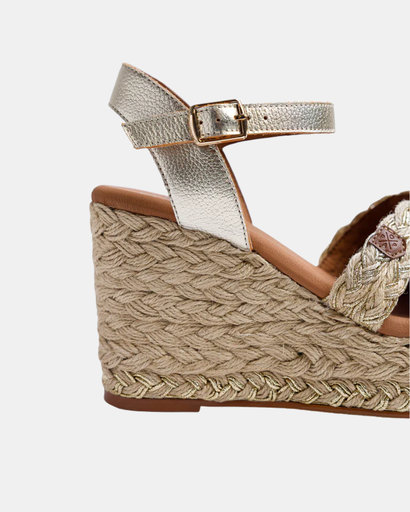 Sandalias Abiertas Alpargatas Mujer  Oro CA39102 071 AVALO YUTE