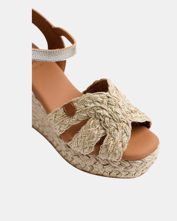 Sandalias Abiertas Alpargatas Mujer  Oro CA39102 071 AVALO YUTE