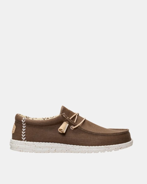 Zapatillas Bajas Hombre HEY DUDE Marrón 40700 WALLY STRETCH CANVAS