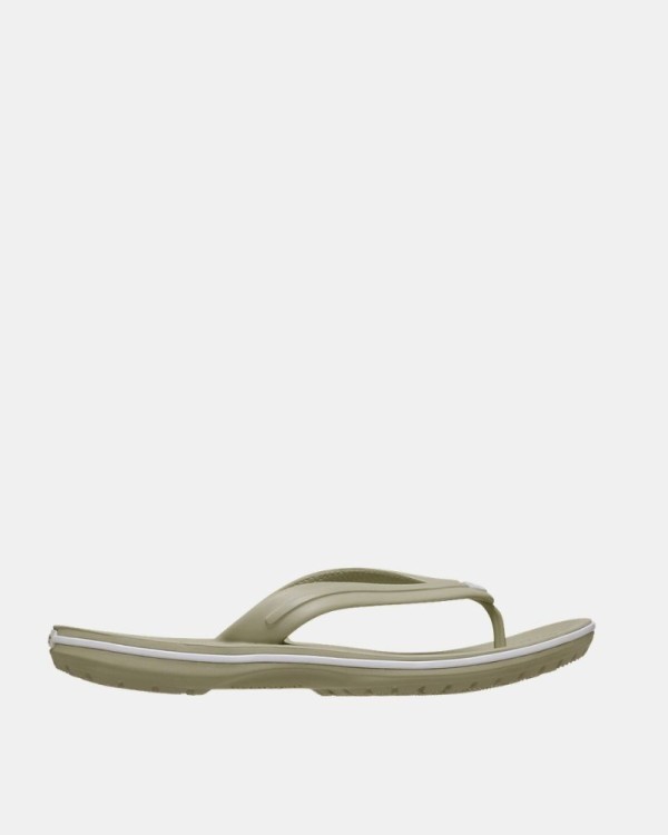 Sandalias De dedo Chancletas Mujer Crocs Beige 11033 CROCBAND FLIP