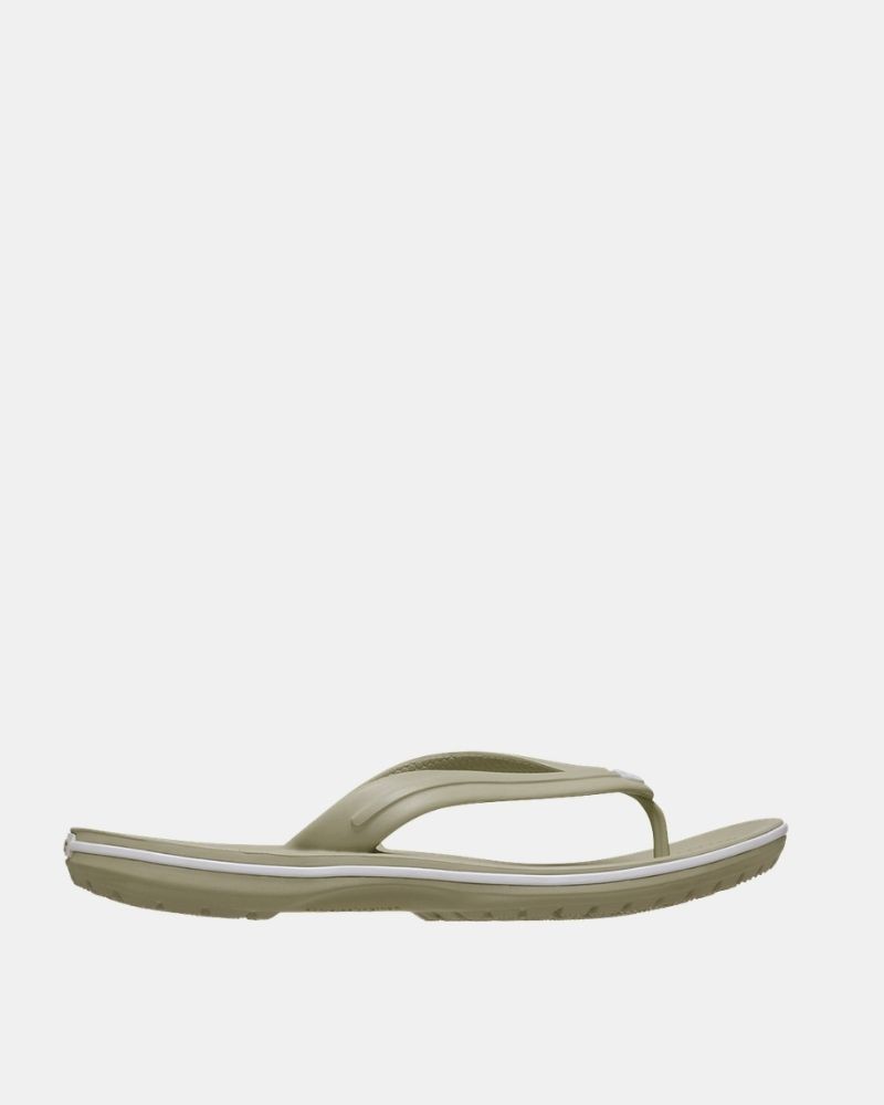 Sandalias De dedo Chancletas Mujer Crocs Beige 11033 CROCBAND FLIP