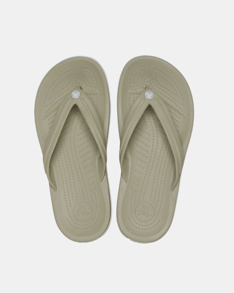 Sandalias De dedo Chancletas Mujer Crocs Beige 11033 CROCBAND FLIP