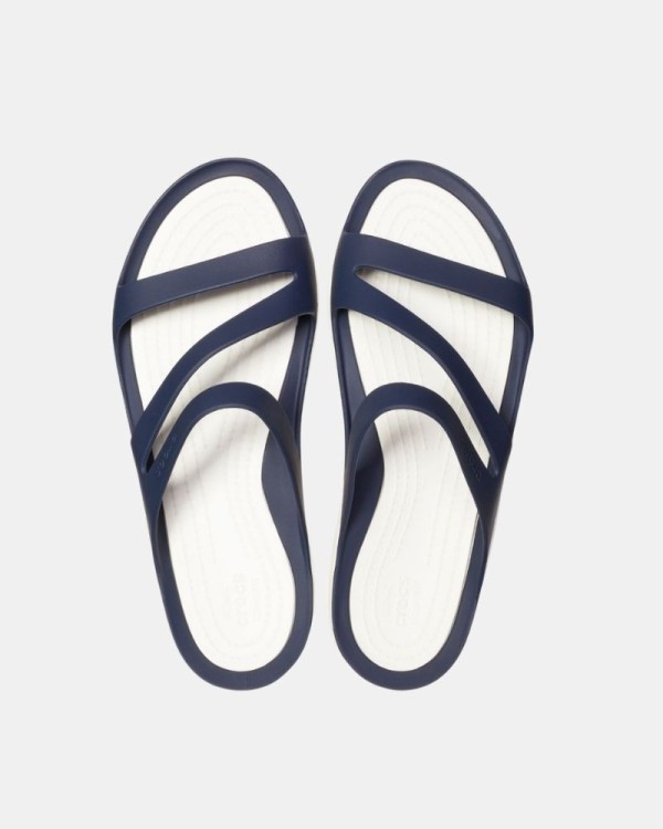 Sandalias Chancletas Mujer Crocs Azul 203998 SWIFTWATER SANDAL W